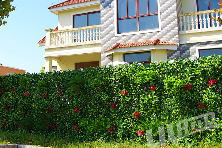 仿真植物墻裝飾的圍墻護欄