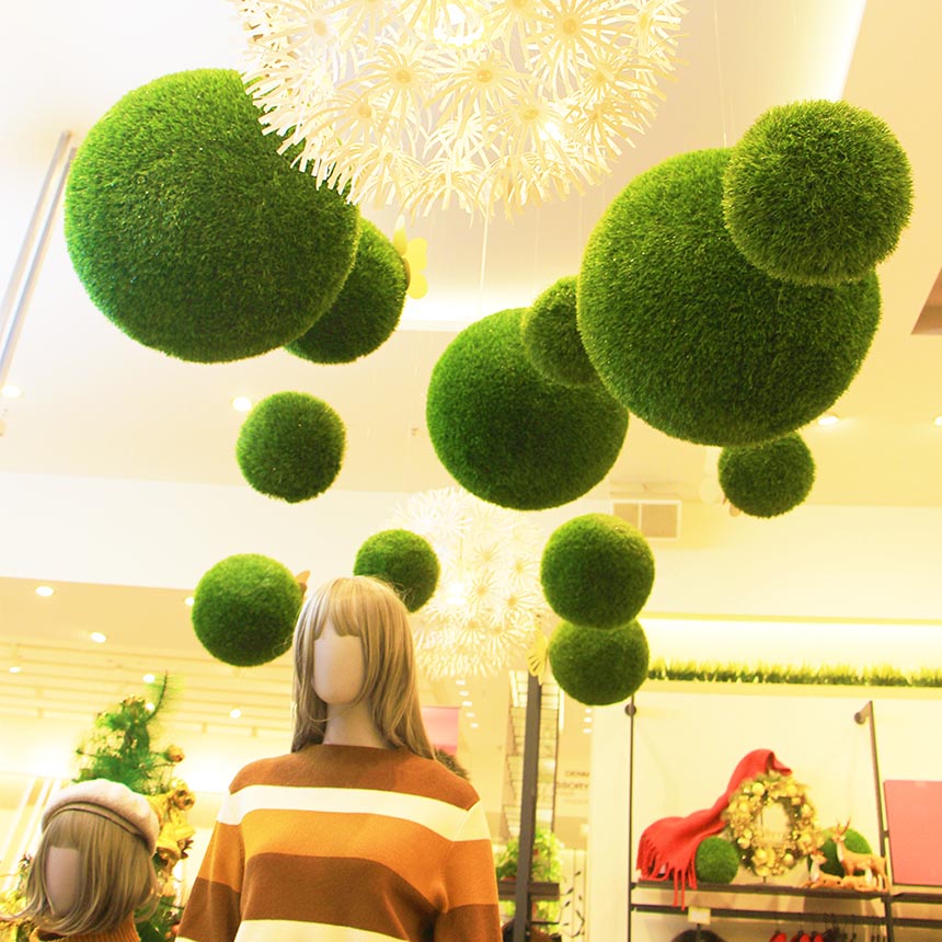 仿真植物球吊頂效果圖