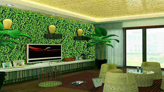 客廳仿真植物墻