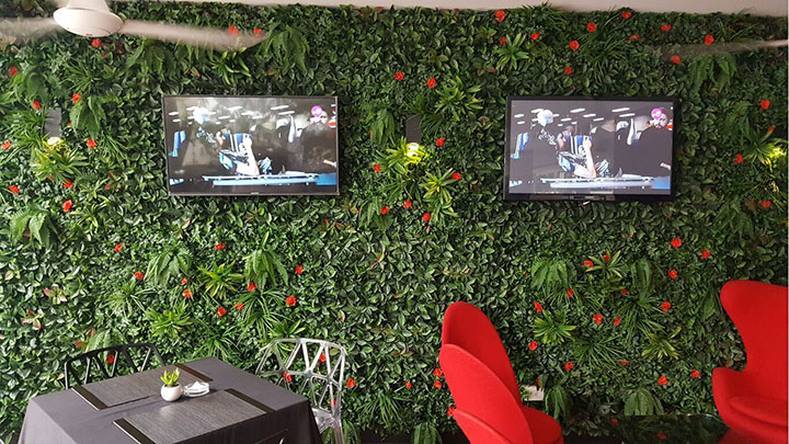 餐飲店仿真植物墻