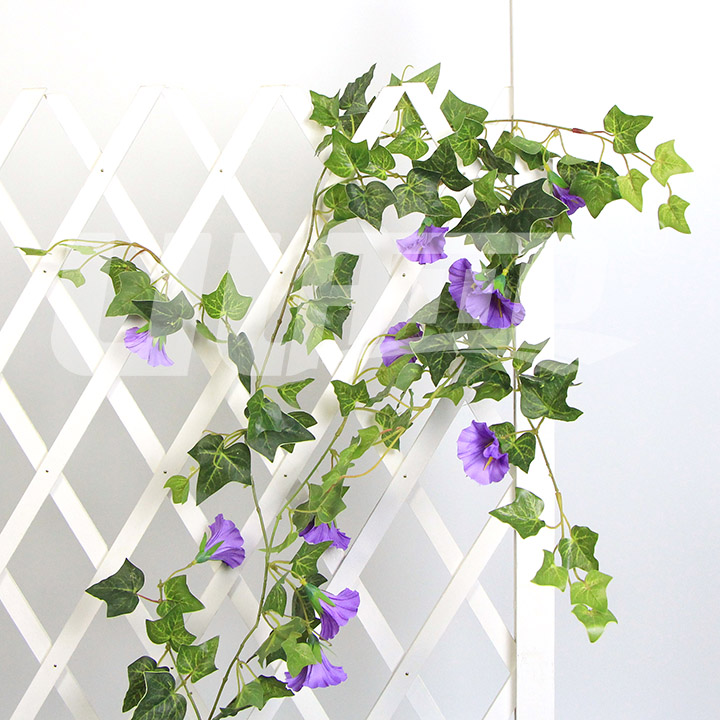 仿真藤條牽牛花紫色