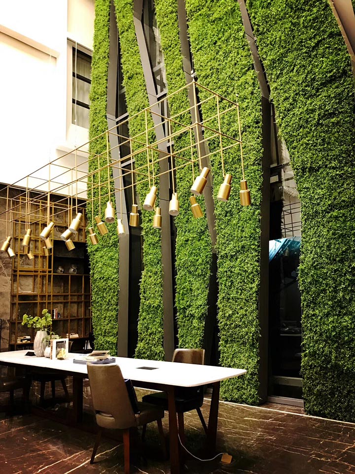 酒店垂直綠化植物墻