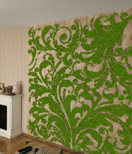 永生苔蘚墻室內(nèi)裝飾