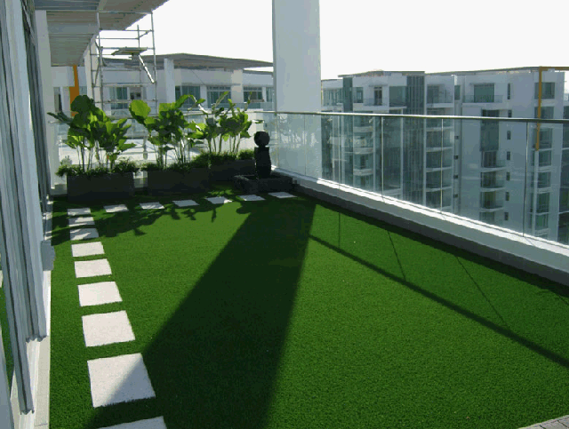 陽臺仿真草坪效果圖