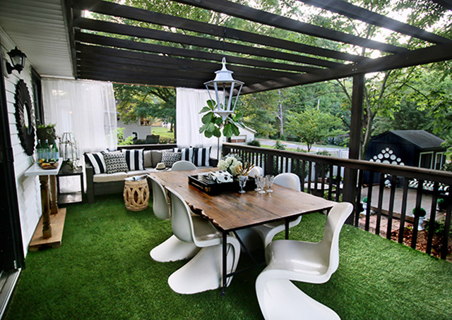 陽臺仿真草坪工程案例