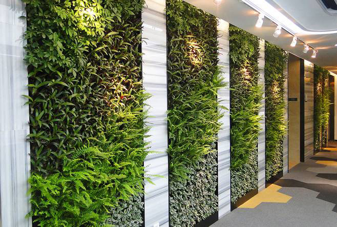 酒店室內(nèi)仿真植物墻